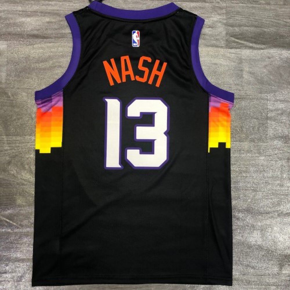 Men's Phoenix Suns Steve Nash #13 Black 2021 Swingman Jersey - City Edition-Pro Kit Vault | Brand New 26/27 Sports Jerseys